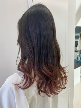 セミロング カラー 🦄インナーカラー 🦄貫井彩花のヘアスタイル