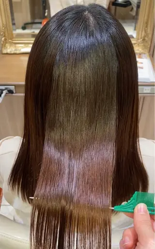 セミロング カラー パーマ 古川 琴美のヘアスタイル