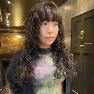 ロング パーマ ◽️モードヘア◽️ SHOUTOのヘアスタイル