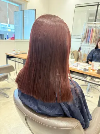 セミロング カラー 髪質改善カラー ゆづきのヘアスタイル