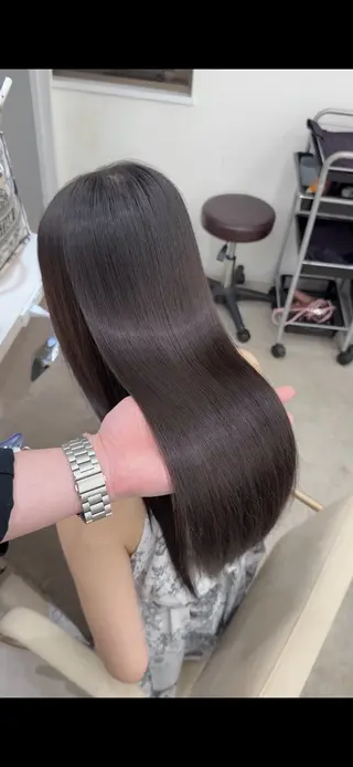 ロング 髪質改善×縮毛矯正 Core梅田　片山のヘアスタイル
