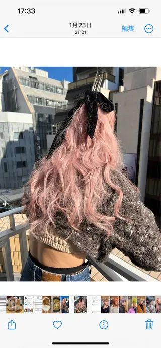 ロング ハイトーンカラー🍑 心斎橋のヘアスタイル