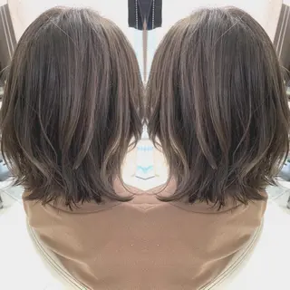 ミディアム カラー ヘアアレンジ Merci メルシー 福岡、今泉のヘアスタイル