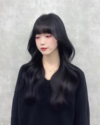 ロング カラー MAEUL NAGOYA所属・⛓韓国IDOLヘア 🥀🖤/あいりのヘアスタイル
