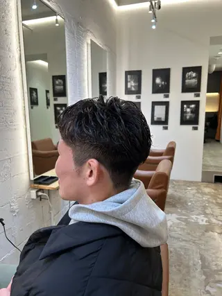 ショート メンズ AMBERGLEAM Hair&Cloth Yoga所属・Ryo☘縮毛矯正/ パーマ/ブリーチ/のヘアスタイル