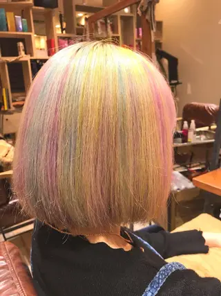 ショート カラー シールエクステ⭐️ オオミタクヤのヘアスタイル