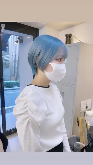 ショート カラー ヘアアレンジ flamme Annaのヘアスタイル