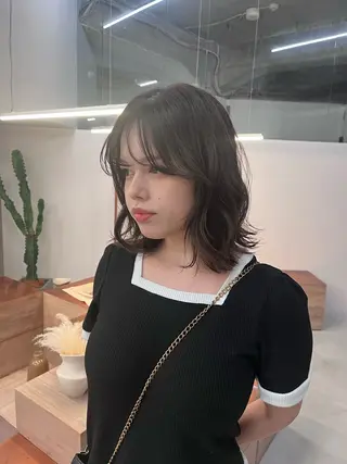 ミディアム anri/梅田/ 透明感カラーのヘアスタイル