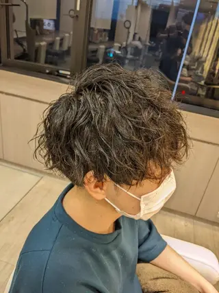 ショート パーマ メンズ 小川 健治✨のヘアスタイル