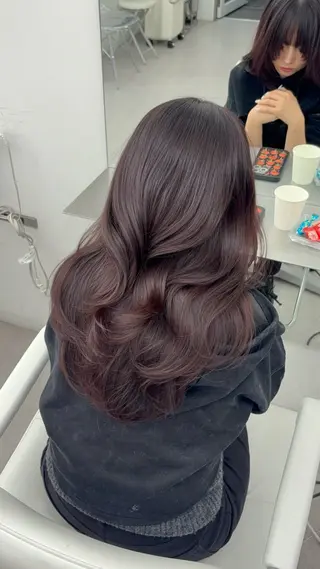 ロング カラー 韓国ヘア/レイヤー/ 顔まわり足立遥奈のヘアスタイル