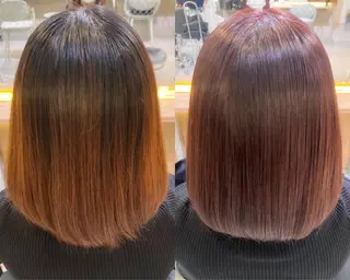 ミディアム カラー 髪質改善/美髪/矯正 専門【西梅田】ぺーのヘアスタイル