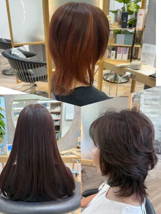 ミディアム カラー パーマ minagawa yumiのヘアスタイル