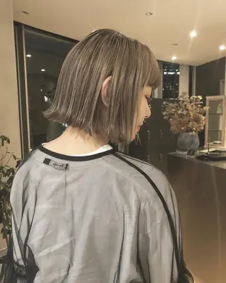 ミディアム カラー 艶カラー×似合わせ カットshihomiのヘアスタイル