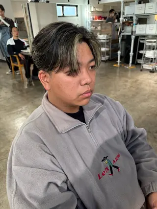 ショート メンズ become men's hair 名駅店所属・名駅/フェザーパーマ 韓国ヘア/森岡のヘアスタイル