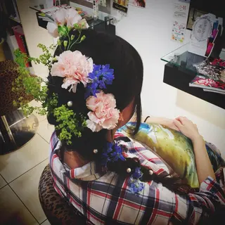 ロング カラー パーマ ヘアアレンジ 橋本 慶司のヘアスタイル