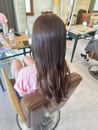 セミロング JYUNESU表参道所属・韓国ヘア🇰🇷🎀 透明感カラーのヘアスタイル