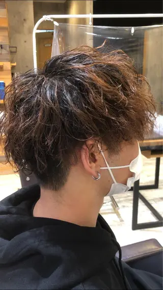 ショート カラー パーマ ヘアアレンジ メンズ キッズ ネイル マツエク・マツパ アイブロウ MODEK's西宮店 マネージャー神道有基のヘアスタイル