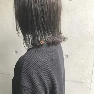 ミディアム カラー ヤスドミ ケイスケのヘアスタイル
