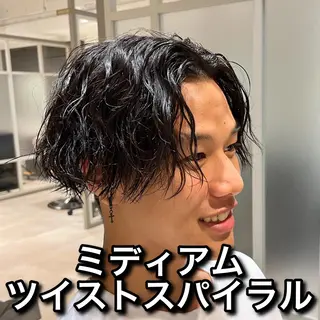ミディアム パーマ メンズ EMANON池袋店所属・池袋メンズNo.1 増田リツヤのヘアスタイル