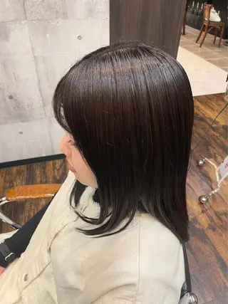 ミディアム 透明感カラー🫧縮毛 矯正🪽izumiのヘアスタイル