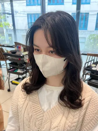 ミディアム パーマ タンバルモリパーマ 礒井メンキのヘアスタイル