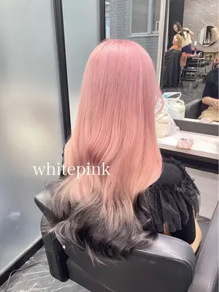 ロング カラー エクステ🩵ブリーチ 韓国ヘア🩵KAEのヘアスタイル