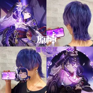 カラー メンズ 推しカラー💫 ブリーチ💫若菜覚のヘアスタイル