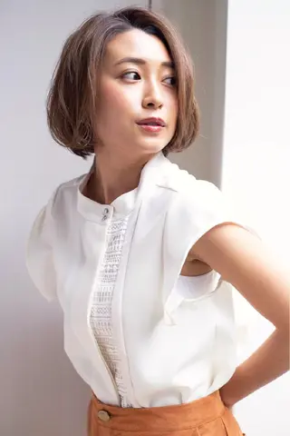 ショート カラー 似合わせ/小顔カット 🔷山方直也のヘアスタイル