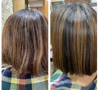 ミディアム パーマ katae sayoriのヘアスタイル