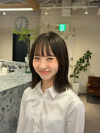 ミディアム MASHU chayamachi店所属・【梅田美容室】 似合わせカット サヤのヘアスタイル
