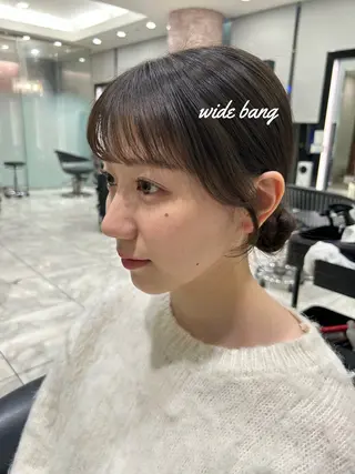 セミロング パーマ 垢抜けヘア 韓国ヘア銀座近下菜央のヘアスタイル