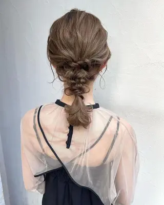 ヘアアレンジ ボブ/レイヤー/ニュ アンスパーマ/小夏のヘアスタイル