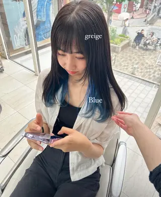 ロング カラー ありむらもえ/ インナーカラーのヘアスタイル