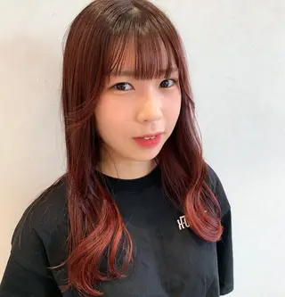 セミロング カラー ヘアアレンジ ayumi🌈 インナーカラー🌈のヘアスタイル