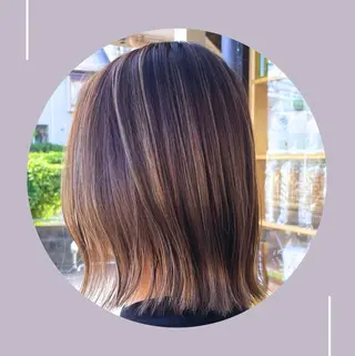 ミディアム カラー 白髪ケア  BAUM まやのヘアスタイル