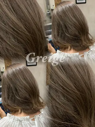 ミディアム カラー ヘアアレンジ グランルッソ所属・岡山× バレイヤージュカラーのヘアスタイル