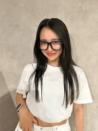 ロング カラー ayano🍒パーマ 暖色カラーのヘアスタイル