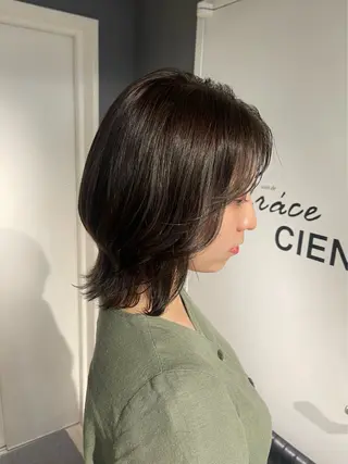 ミディアム カラー 縮毛矯正/美髪 NENE/CIENのヘアスタイル