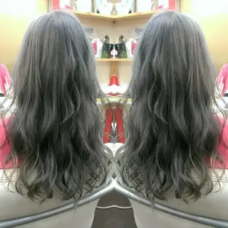 セミロング カラー 植田 /エクステ /ブリーチ/髪質改善のヘアスタイル