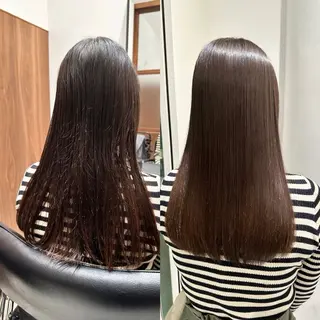 セミロング 艶レイヤー/艶髪矯正 /ケラトリ/石井のヘアスタイル