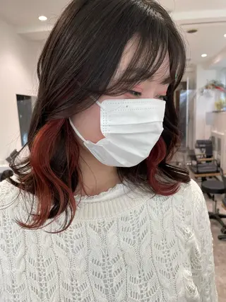 ミディアム カラー 京都美容師 塩のヘアスタイル