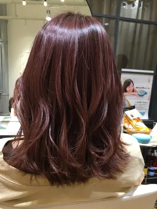 ミディアム セミロング ロング カラー 酸性縮毛矯正のプロ 杉山玲介のヘアスタイル