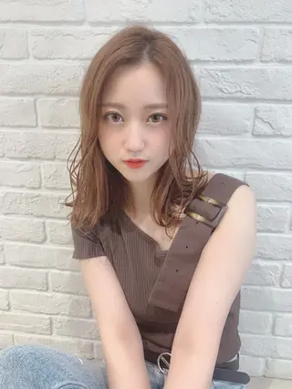 ミディアム カラー なりたいが叶う ながしまじゅんきのヘアスタイル