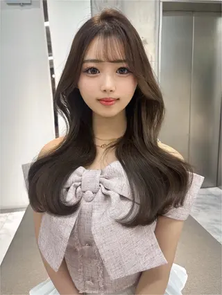 ロング 髪質改善×韓国ヘアサロン Role 博多【ロール】所属・yui🎀ブリーチ なしWカラー／博多のヘアスタイル