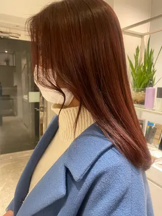 セミロング 頭皮につけないカラー /白髪ぼかし/実加永のヘアスタイル