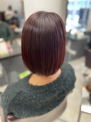 ミディアム カラー 大野 輝のヘアスタイル