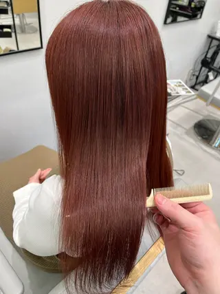セミロング カラー 菅 樹希弥のヘアスタイル