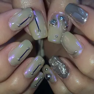 ネイル kana/モード ・グランジ⛓🎼のネイルデザイン