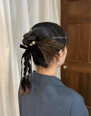 セミロング ヘアアレンジ Suite 夢 空 🌼✨のヘアスタイル