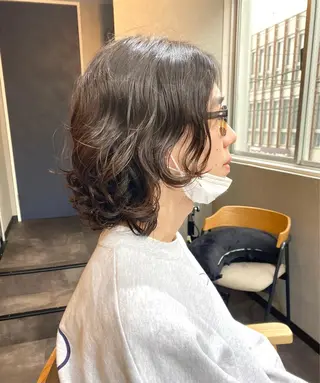 ミディアム パーマ メンズ nely所属・kouyo パーマ/ウルフカットのヘアスタイル